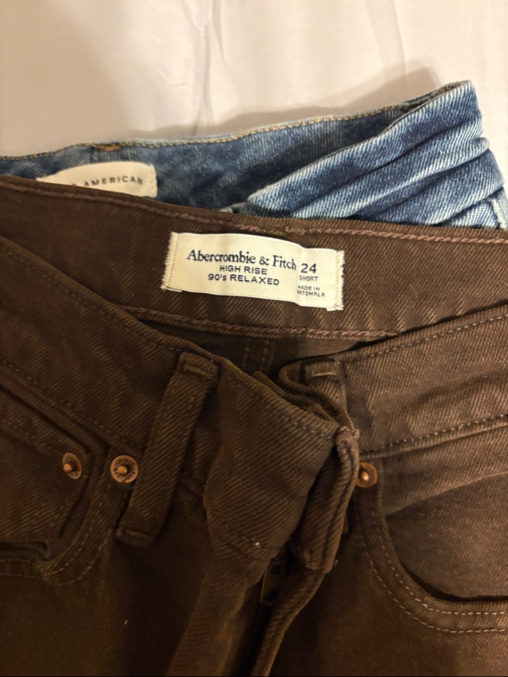 Abercrombie & Fitch High-Rise Relaxed woman’s Jeans - Brown